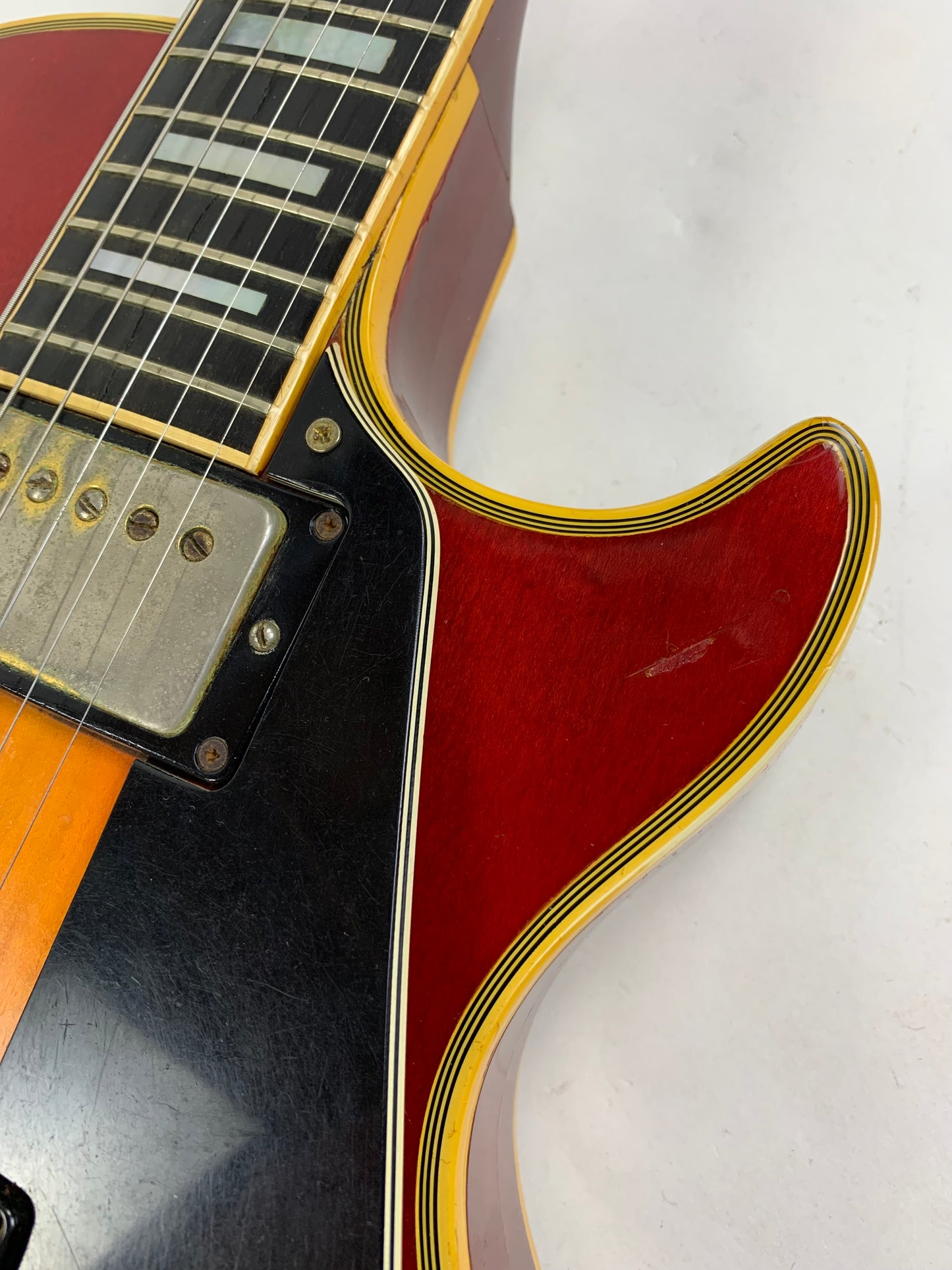 1973 Gibson Les Paul Custom Cherry Sunburst Vintage LP w Original Case Patent Sticker Humbuckers