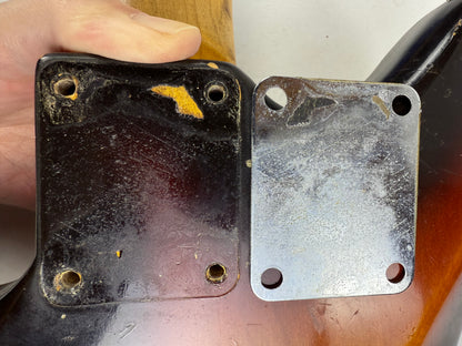 1961 Fender Jazzmaster Sunburst Vintage | 100% Original & Hard Case, Slab Board Neck, Offset Guitar