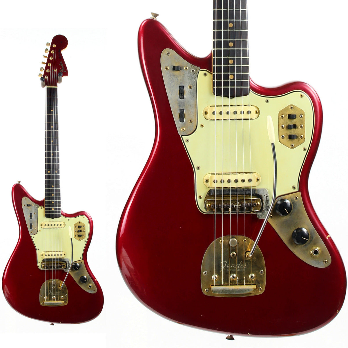 1964 Fender Jaguar Candy Apple Red w Gold Hardware  Pre-CBS, Clay Dots, One Owner!