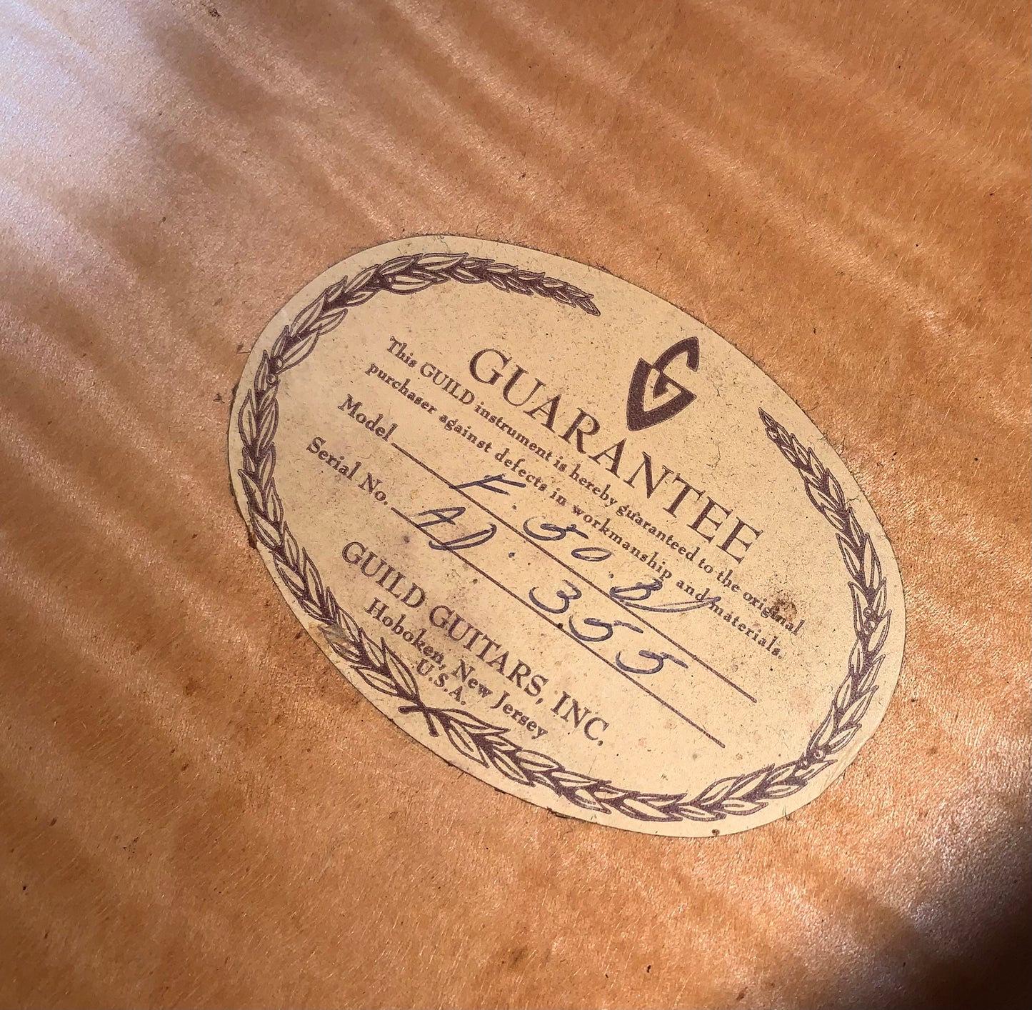 1968 Guild F-50 Natural Jumbo Flattop Jumbo Acoustic Guitar Figured Maple Vintage HOBOKEN MASTERPIECE