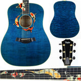 Blue Taylor Swift Dreadnought Guitar Front Back and Fretboard