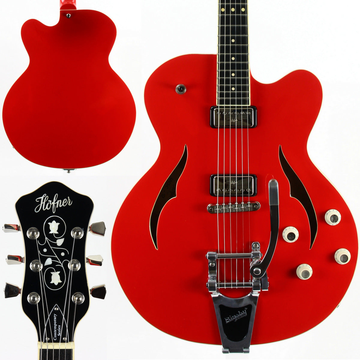 2014 Hofner HVSC-R Verythin Single Cut Red