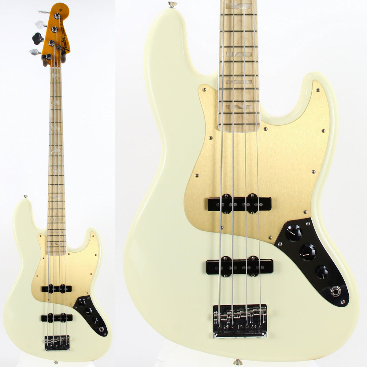2019 Fender American Mod Shop Jazz Bass Olympic White | Original, '70s Block Inlays, Made in USA