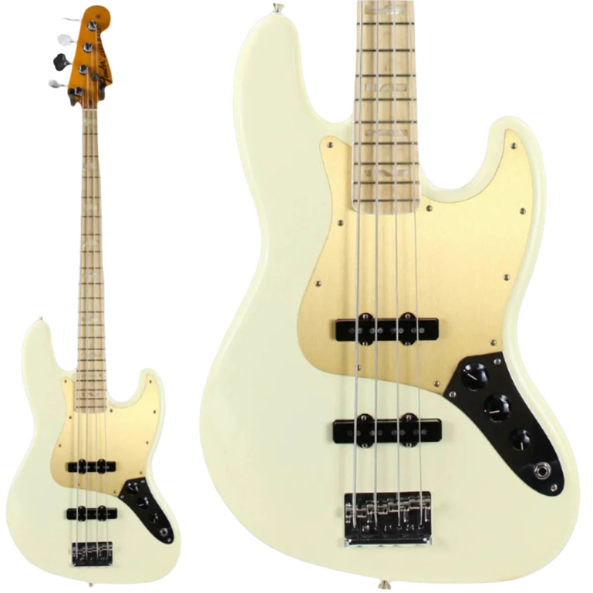 2019 Fender American Mod Shop Jazz Bass Olympic White | Original, '70s Block Inlays, Made in USA