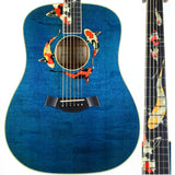 Blue Taylor Swift Dreadnought Guitar with Koi Fish For Sale