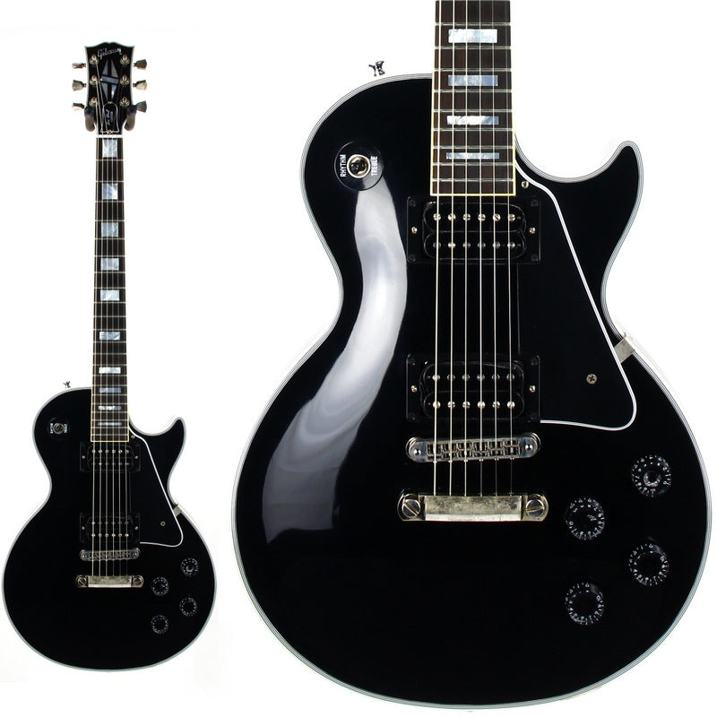 2022 Gibson Custom Shop Les Paul Custom Electric Guitar Black Ebony