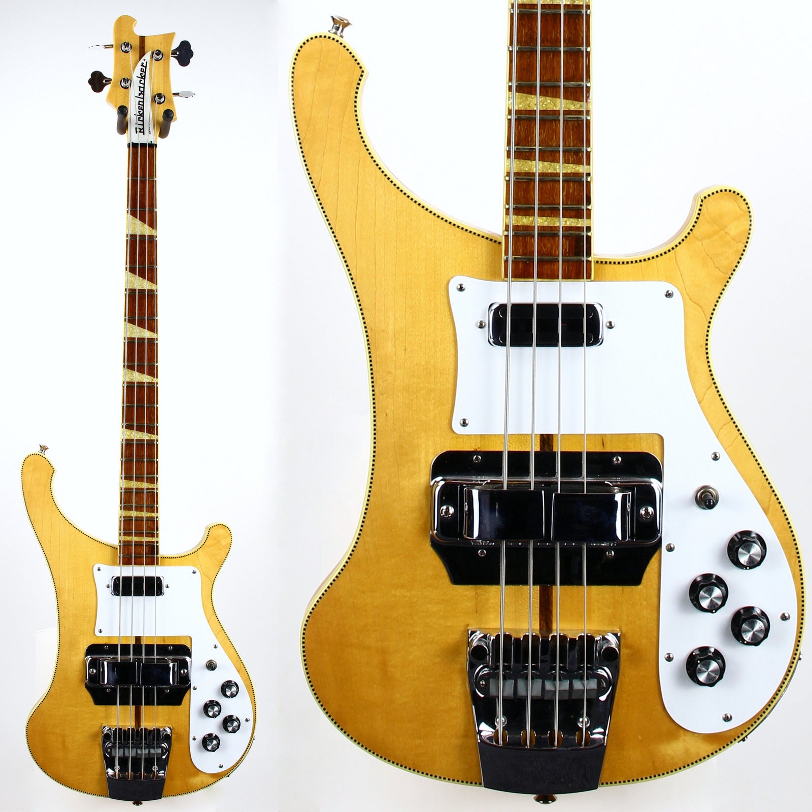 1972 Rickenbacker 4001 Mapleglo Vintage Electric Bass Guitar | Checkerboard Binding, Toaster Pickup, Full Crushed Pearl Inlays!