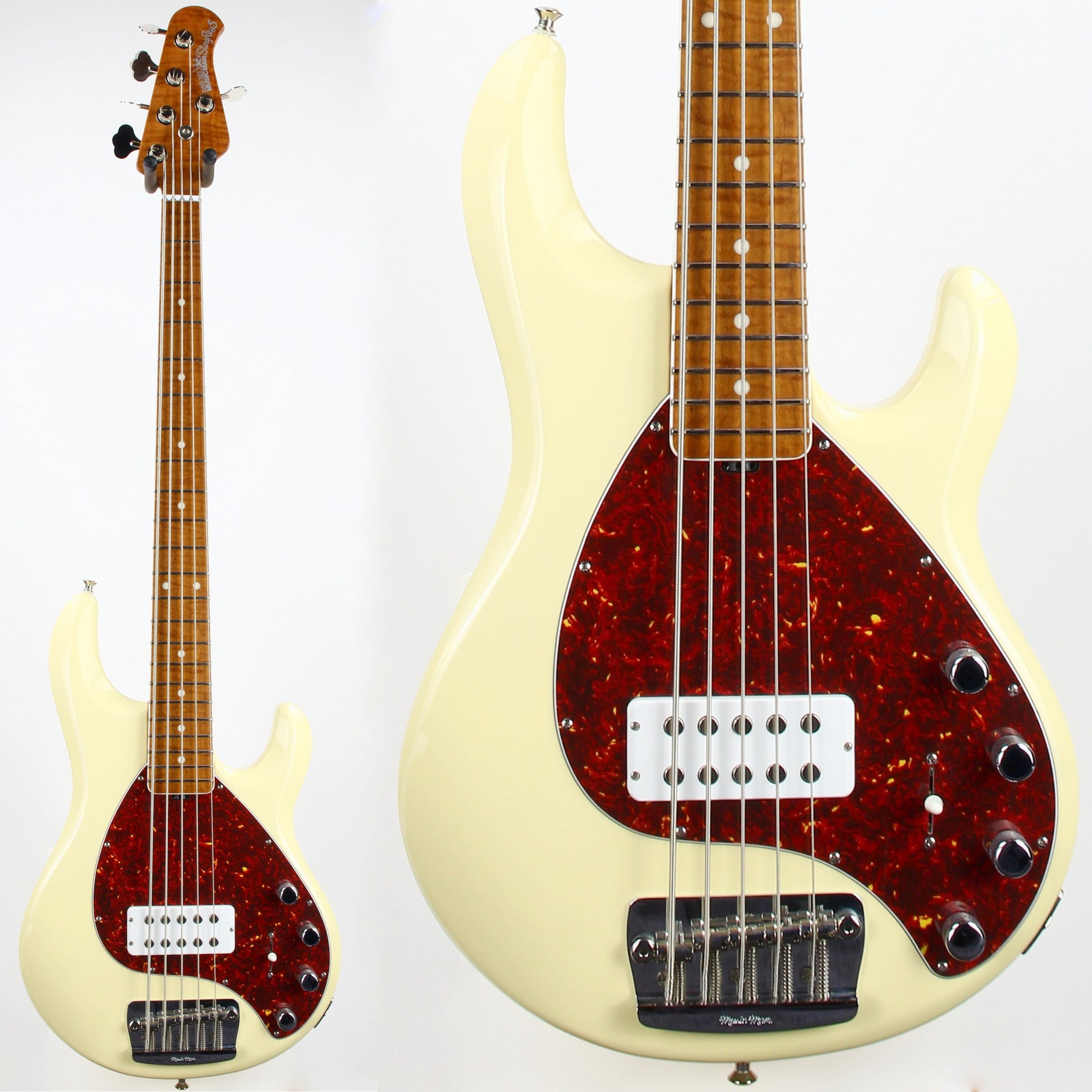 2017 Ernie Ball Music Man 30th Anniversary Stingray 5 Bass Guitar | Limited Edition 5-String | Active Electronics, Roasted Figured Maple Neck