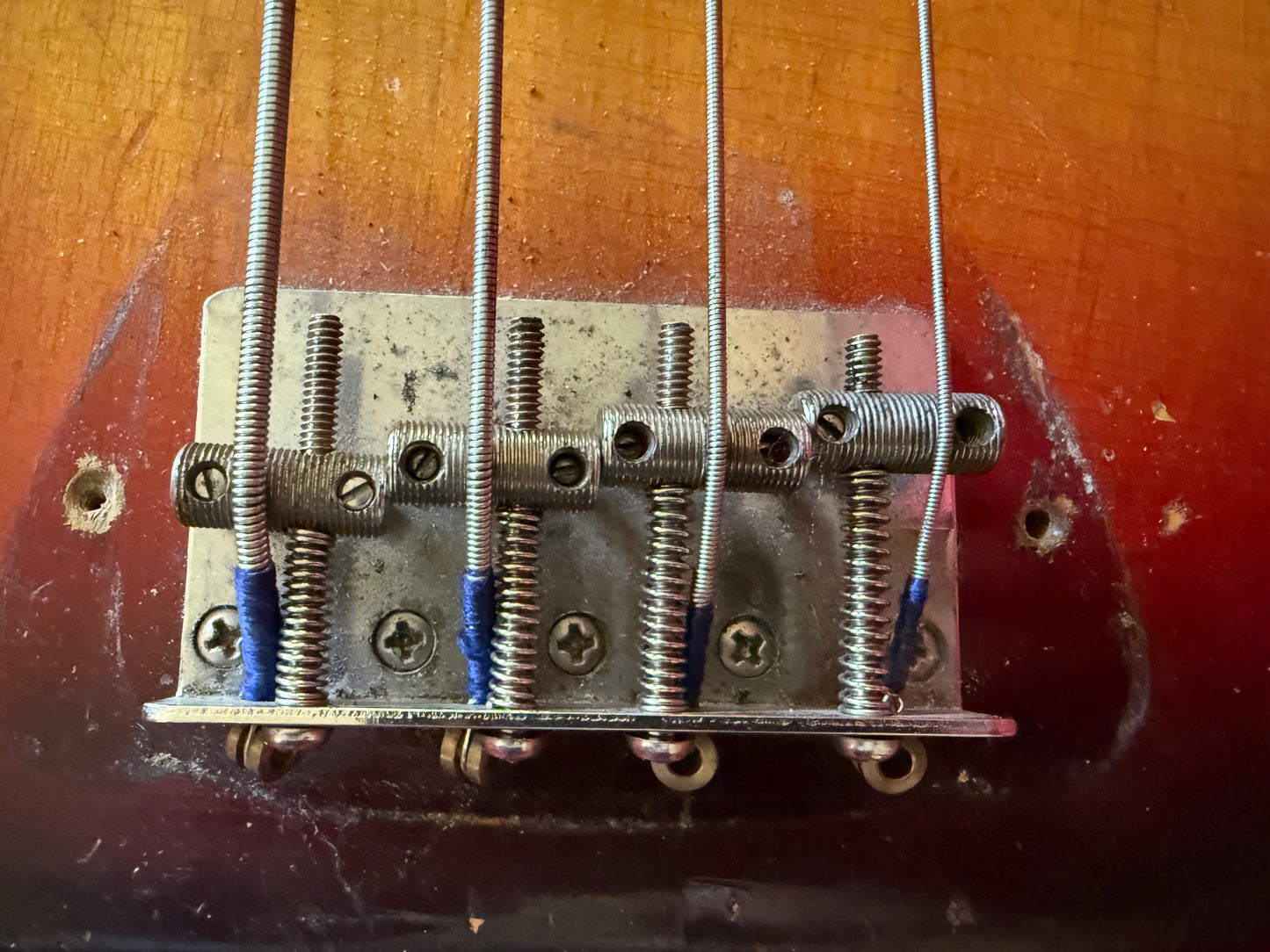 1959 Fender Precision Bass Anodized Gold Guard Sunburst 100% Original Vintage Maple Neck