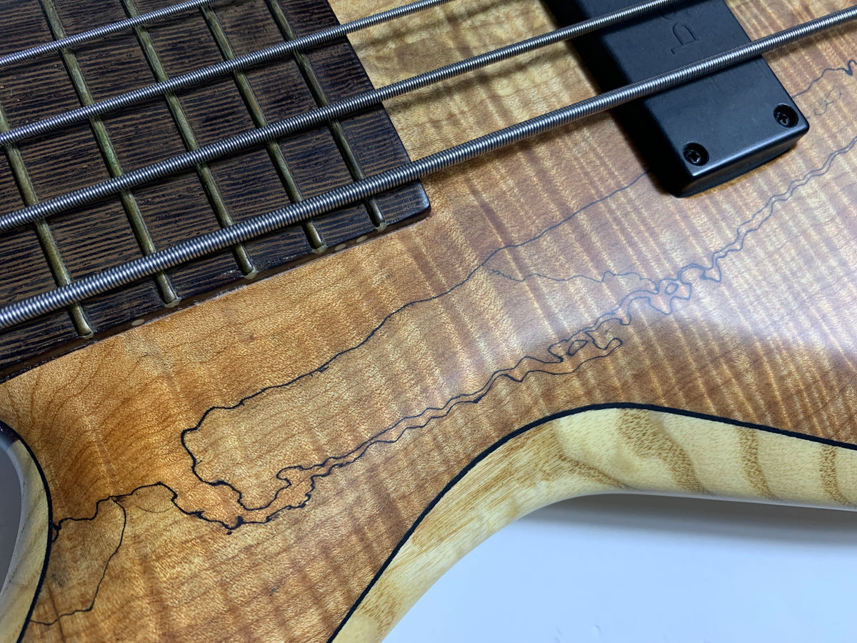 MTD Michael Tobias Designs Through Neck TN 535–24 Bass Kingston New York USA Five String Spalted Maple Bartolini Pickups