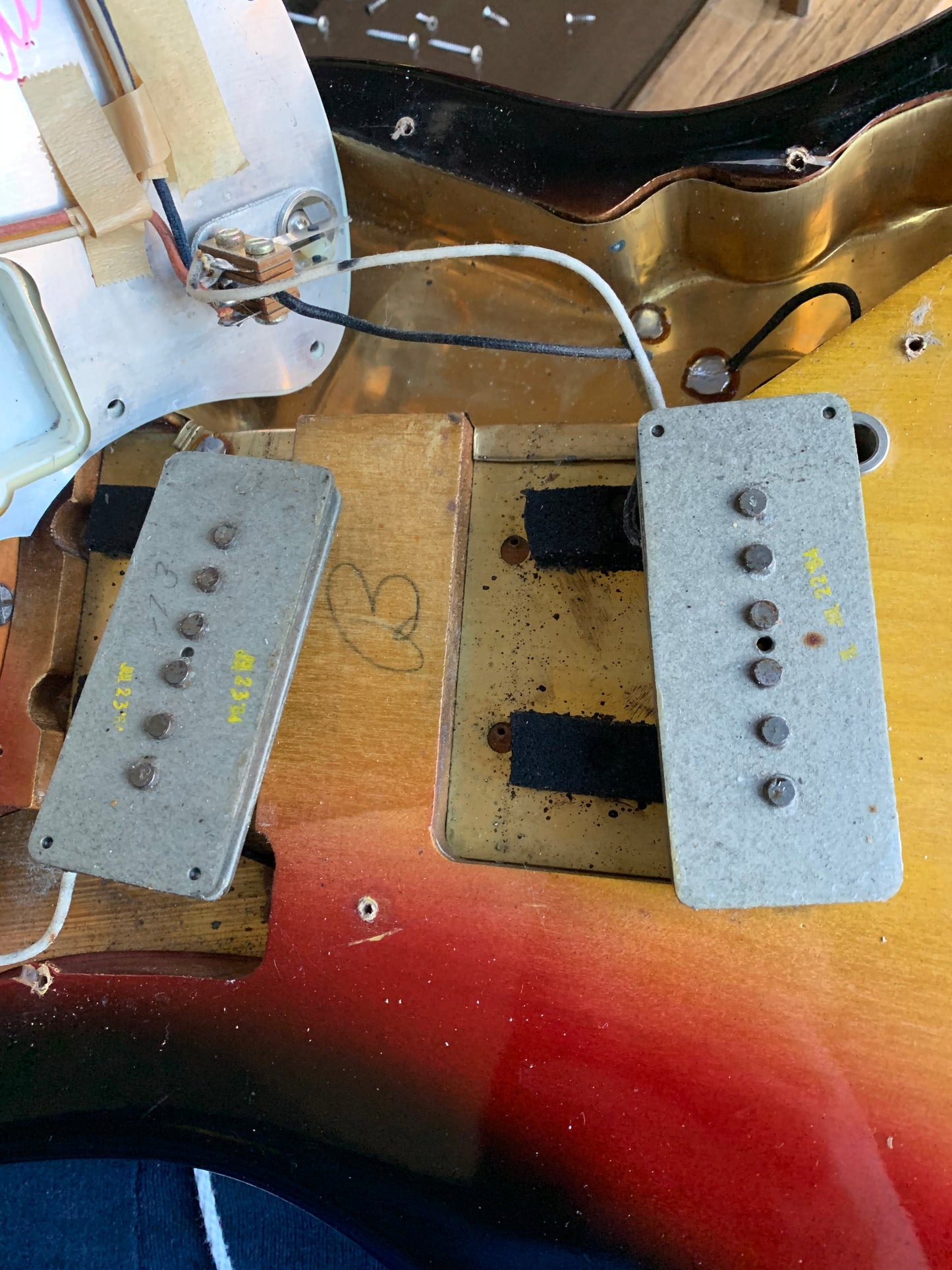 MINTY 1964 Fender Jazzmaster Sunburst | Vintage PRE-CBS, Clay Dots, Spaghetti Logo, White Case, TAGS