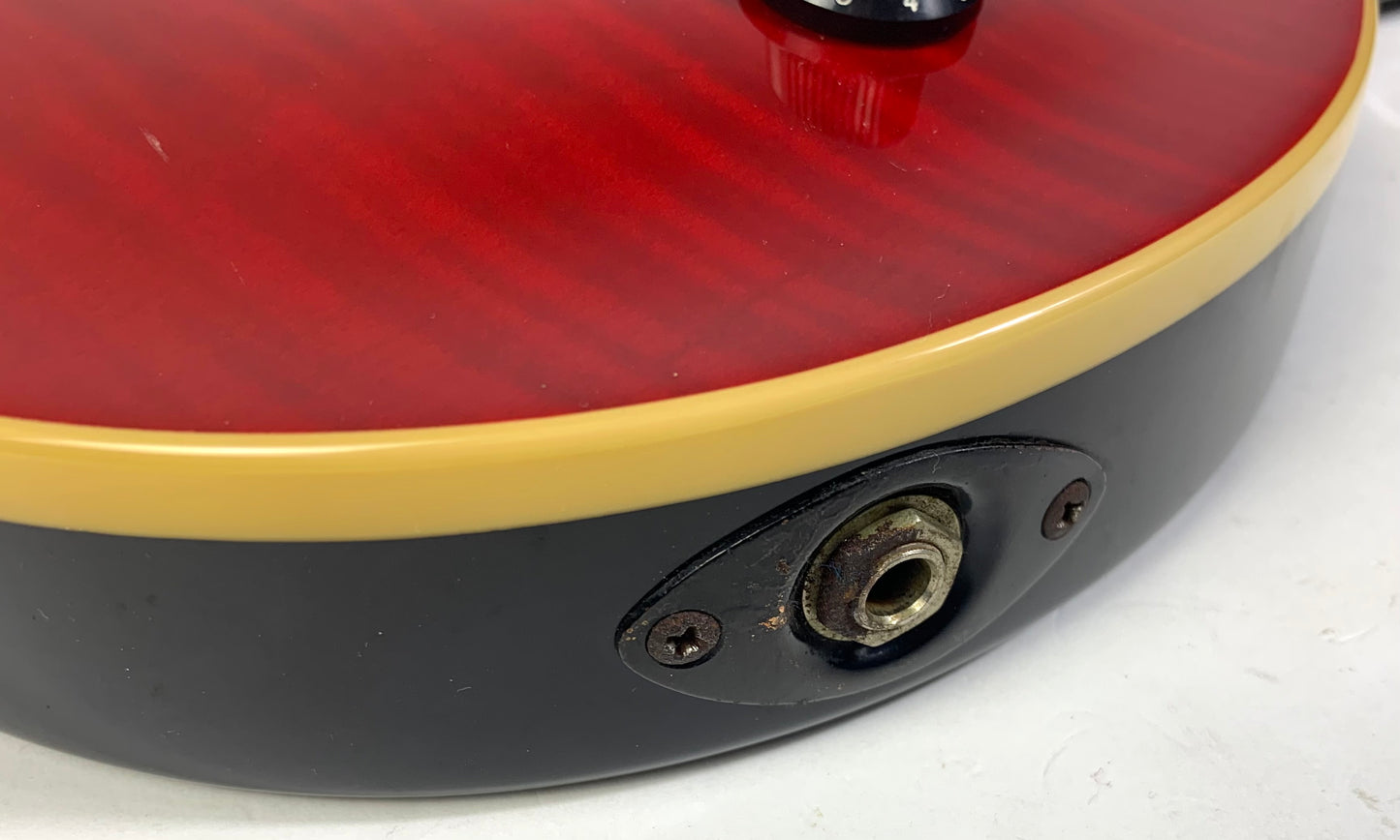 c. 1998 Peavey EVH Wolfgang Standard Archtop Deluxe Red w Binding Flametop USA