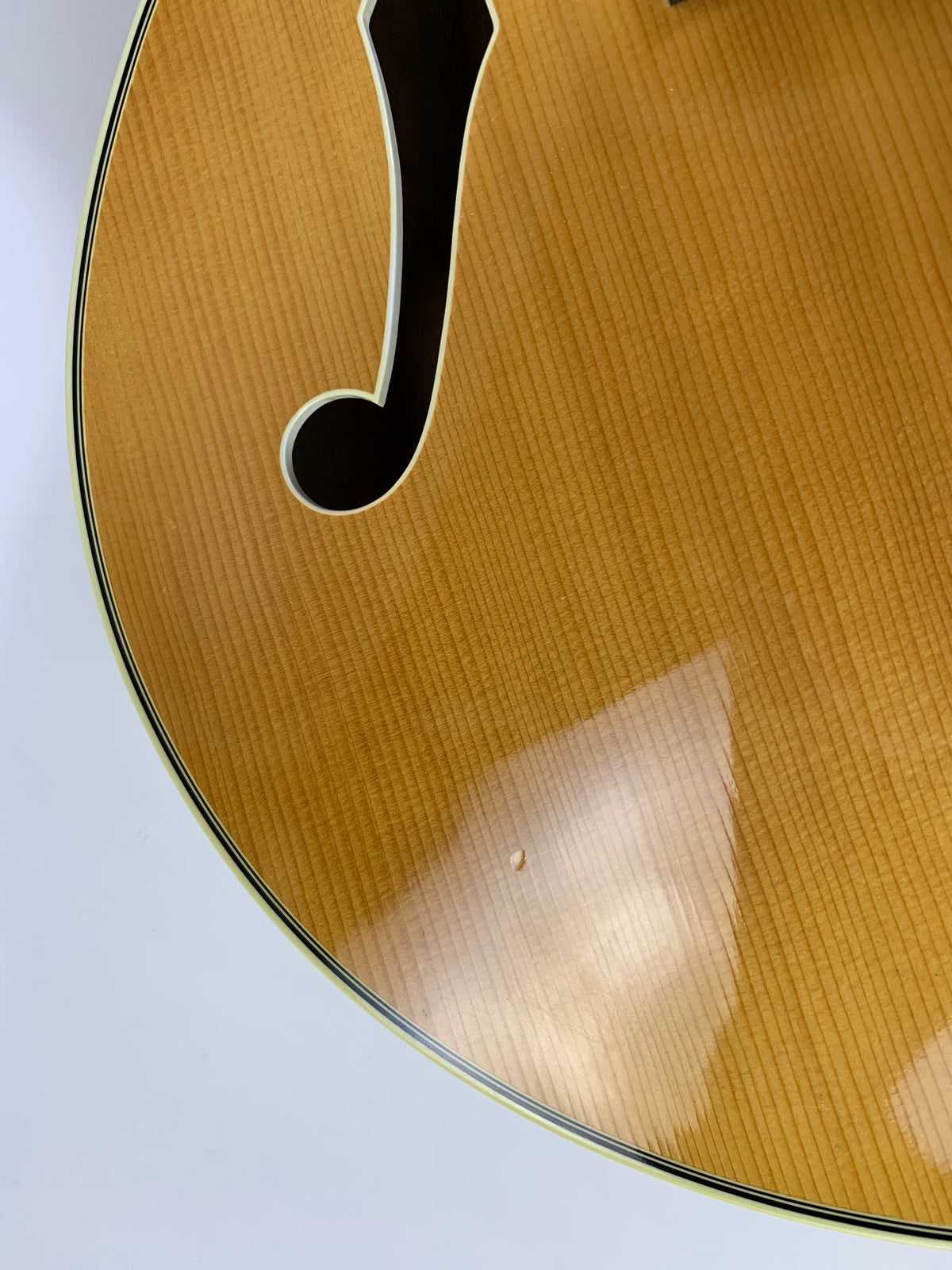 2005 Mark Campellone Deluxe Series 17 Inch Fine Archtop Guitar w Floating Pickup Natural Finish Made In USA