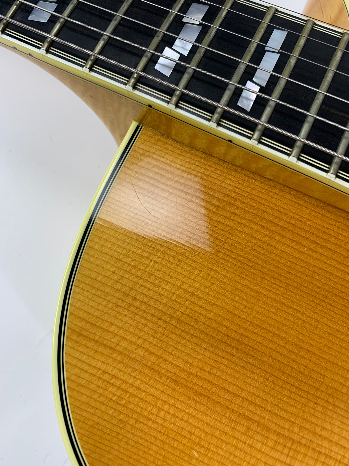 2005 Mark Campellone Deluxe Series 17 Inch Fine Archtop Guitar w Floating Pickup Natural Finish Made In USA