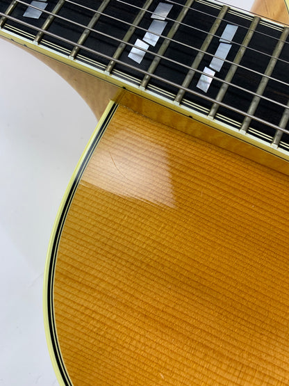 2005 Mark Campellone Deluxe Series 17 Inch Fine Archtop Guitar w Floating Pickup Natural Finish Made In USA