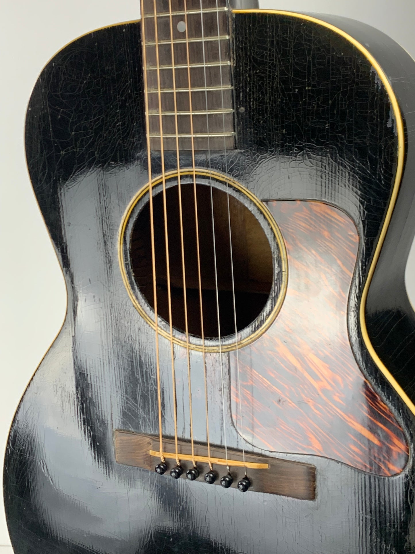 1937 Gibson L-00 Ebony Black Original Vintage Acoustic Guitar! l0 l-1