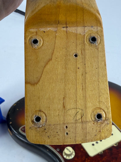 1961 Fender Jazzmaster Sunburst Vintage | 100% Original & Hard Case, Slab Board Neck, Offset Guitar