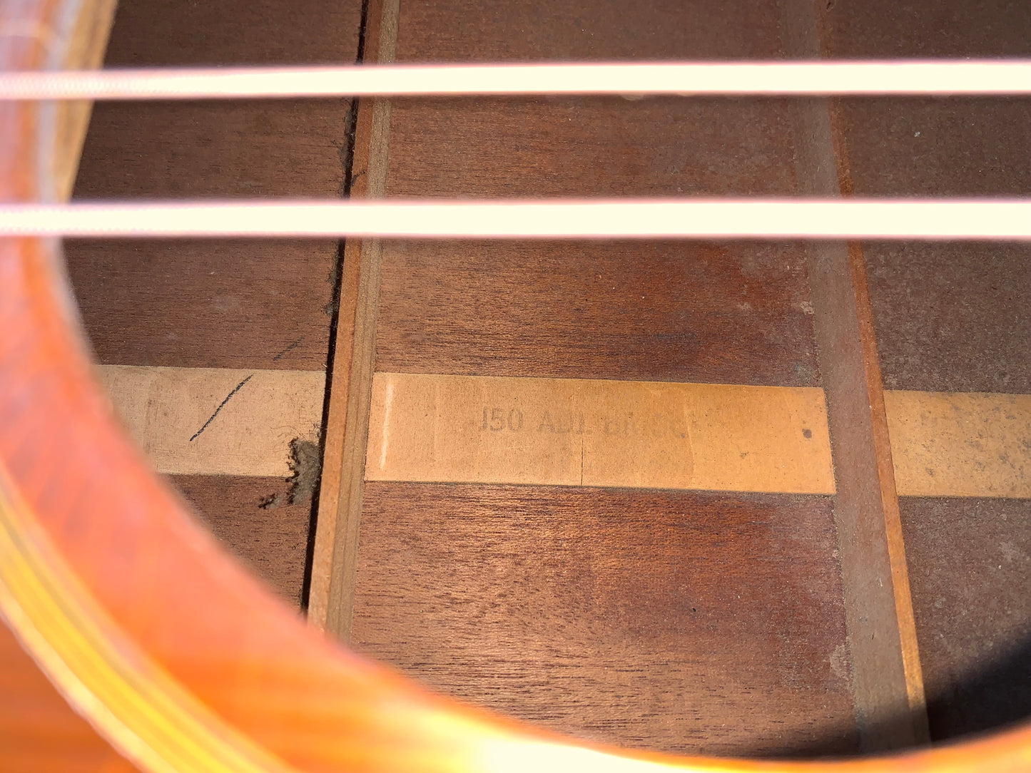 1963 Gibson J-50 ADJ Natural Vintage Acoustic Dreadnought Guitar SOUNDS GREAT!