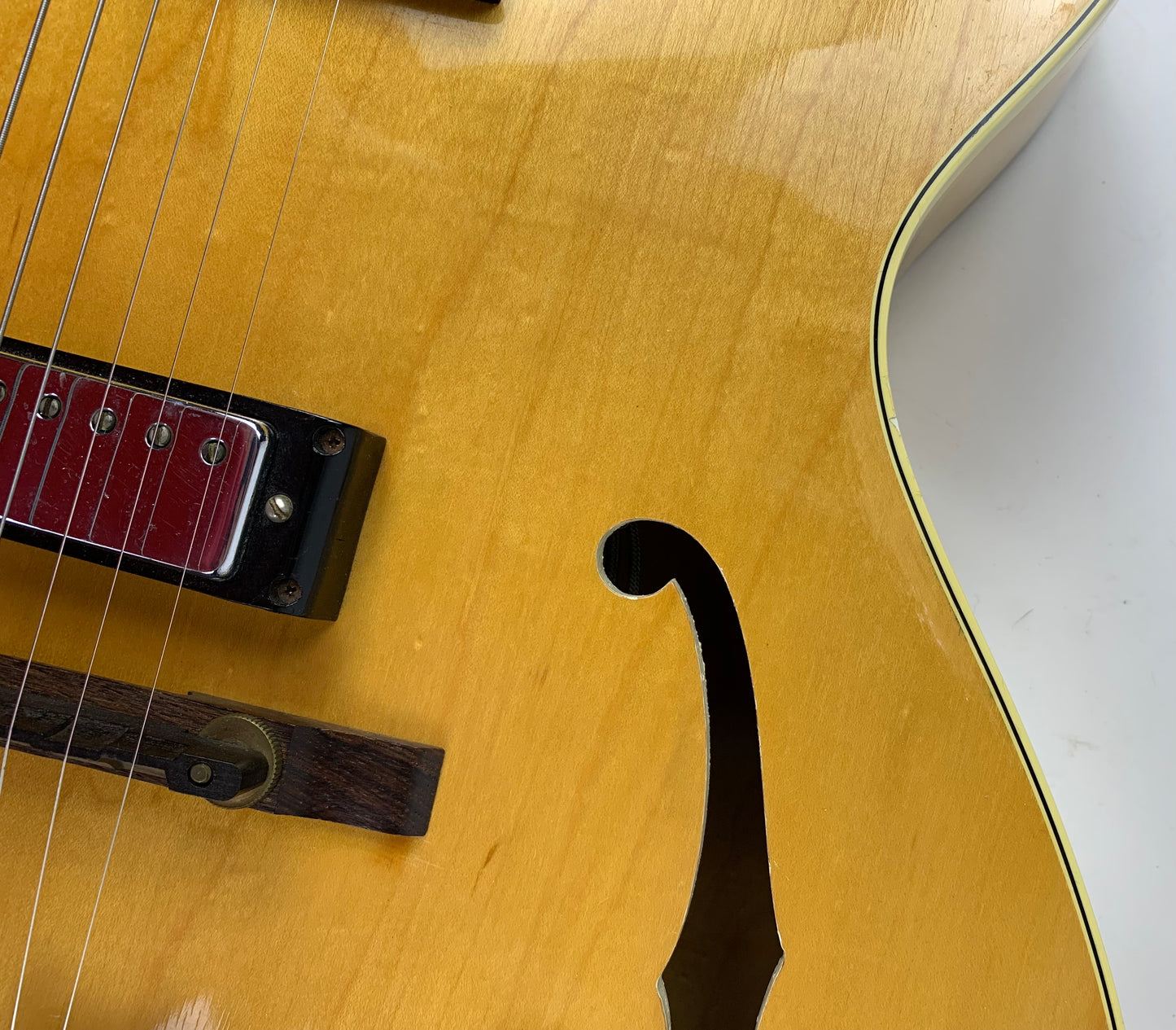 1966 Epiphone Broadway in Natural Vintage Archtop Guitar w 2 Mini Humbuckers Gibson-Made