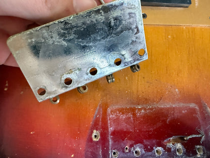 1959 Fender Precision Bass Anodized Gold Guard Sunburst 100% Original Vintage Maple Neck