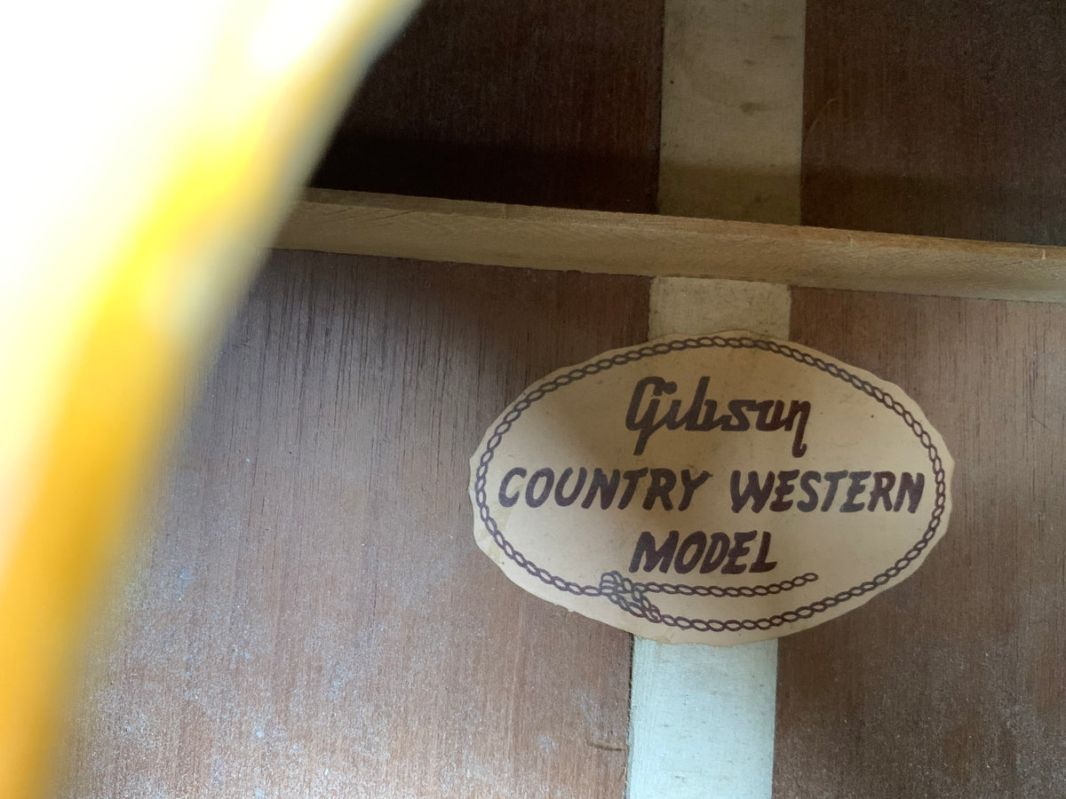 1959 Gibson Country & Western Vintage Acoustic Dreadnought Guitar SJN Southern Jumbo Natural Slope Shoulder
