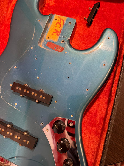 1965 Fender Jazz Bass Custom Color LAKE PLACID BLUE w Original Case L-Series, Padauk Board, BOOK PIECE!