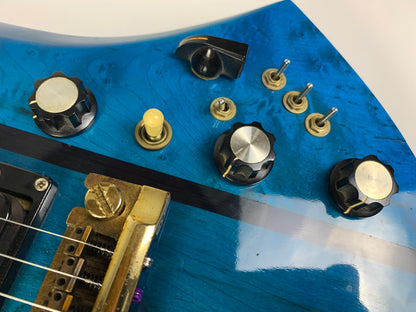 1980 BC Rich USA Mockingbird Transparent Blue Flamed Maple w Original Case