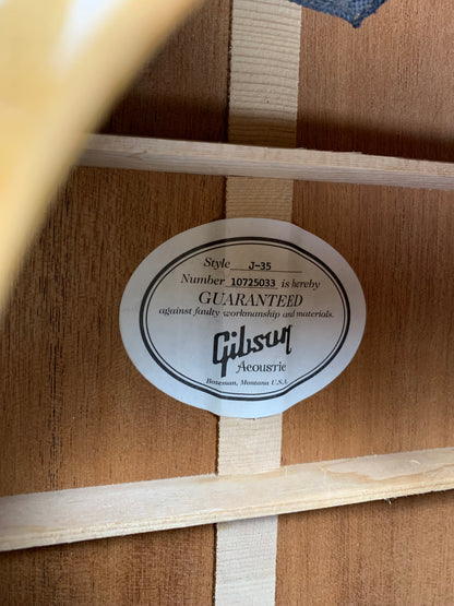 2015 Gibson Banner J-35 Montana Natural Finish w Original Case Dreadnought Acoustic Guitar
