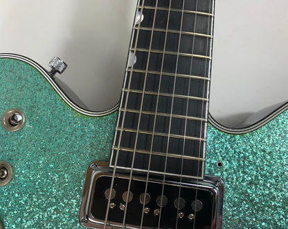 2015 Gretsch USA Custom Shop STEPHEN STERN G6136-CS DC Double Cut White Falcon Turquoise Sparkle 3-Pickup ONE-OFF!