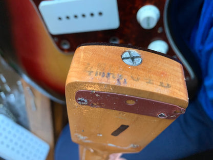 MINTY 1964 Fender Jazzmaster Sunburst | Vintage PRE-CBS, Clay Dots, Spaghetti Logo, White Case, TAGS