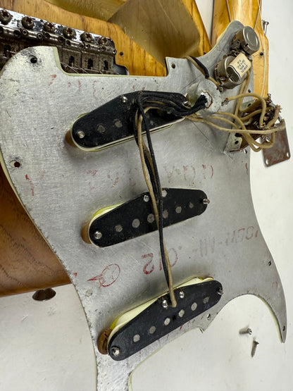 1960 Fender Stratocaster Ash Body Slab Board | Vintage Strat w Original Hard Case, Blond