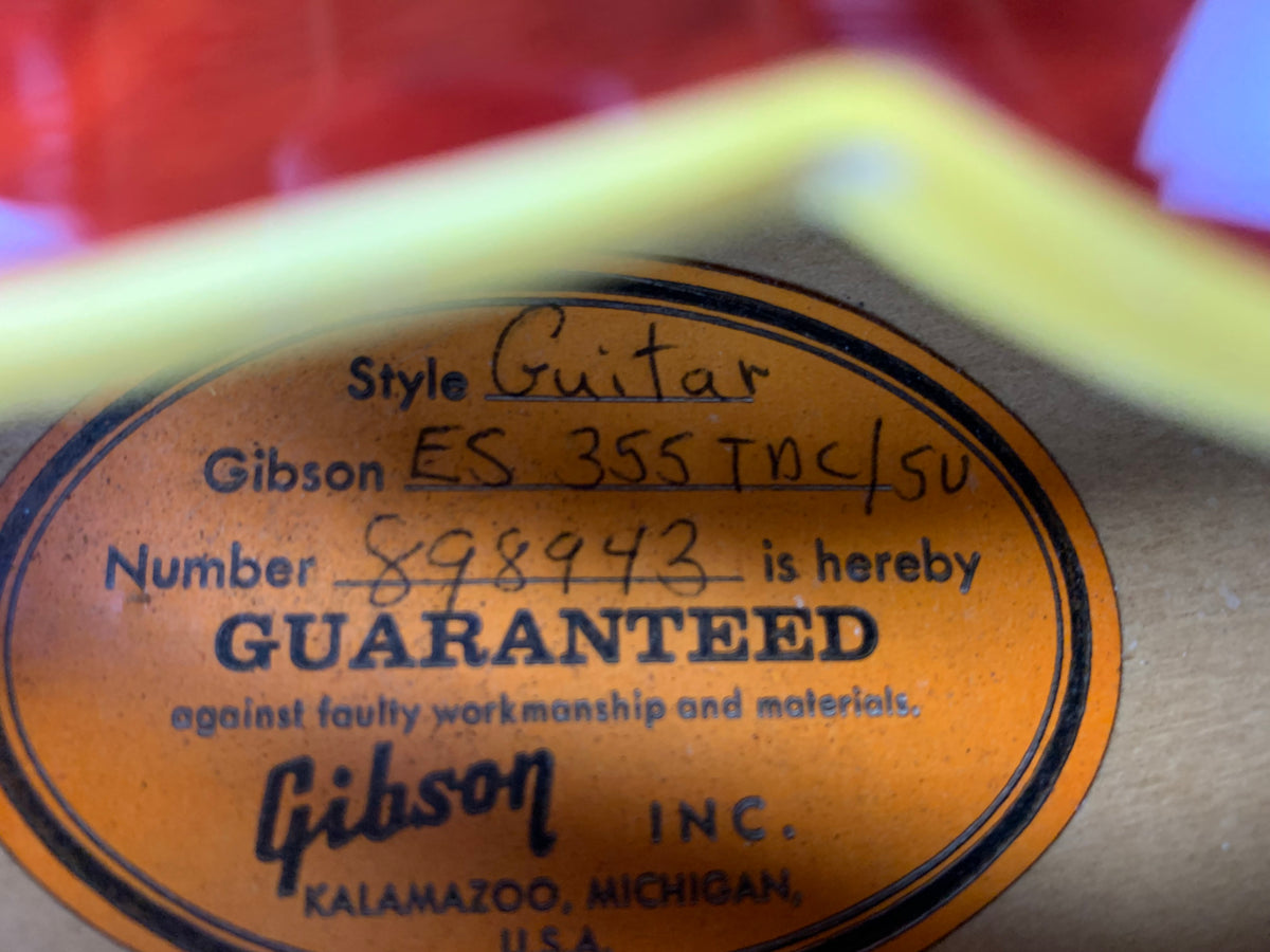 1967 Gibson ES-355 TDSV Cherry Red | Semi Hollow w Original Case CLEAN VINTAGE GUITAR! 1960s 355