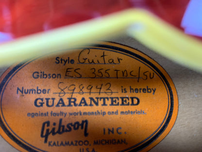 1967 Gibson ES-355 TDSV Cherry Red | Semi Hollow w Original Case CLEAN VINTAGE GUITAR! 1960s 355