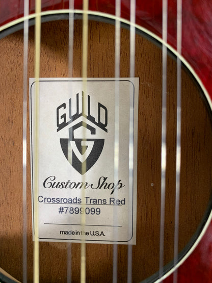 1997 Guild USA Crossroads Slash Double Neck Guitar Transparent Red Custom Shop