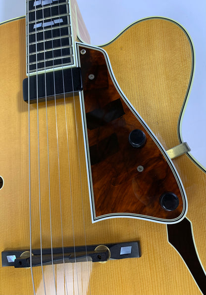 2005 Mark Campellone Deluxe Series 17 Inch Fine Archtop Guitar w Floating Pickup Natural Finish Made In USA