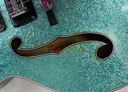 2015 Gretsch USA Custom Shop STEPHEN STERN G6136-CS DC Double Cut White Falcon Turquoise Sparkle 3-Pickup ONE-OFF!