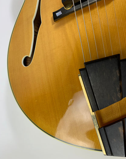 2005 Mark Campellone Deluxe Series 17 Inch Fine Archtop Guitar w Floating Pickup Natural Finish Made In USA