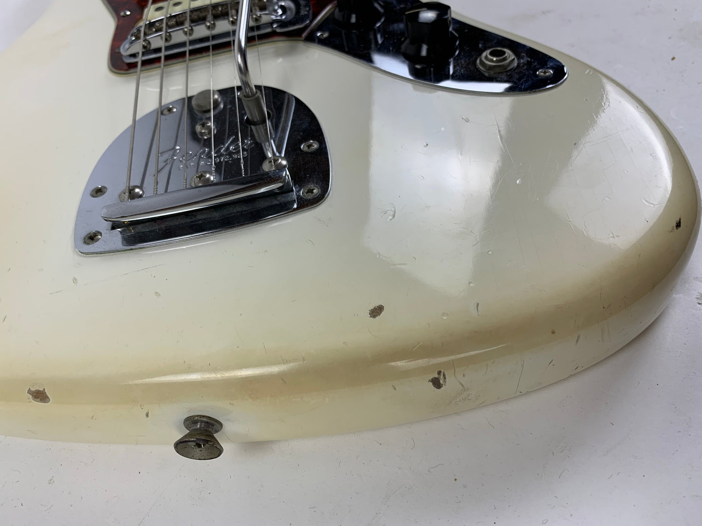 1962 Fender Jaguar Factory Custom Color OLYMPIC WHITE Pre-CBS w Original Brown Case & Strap