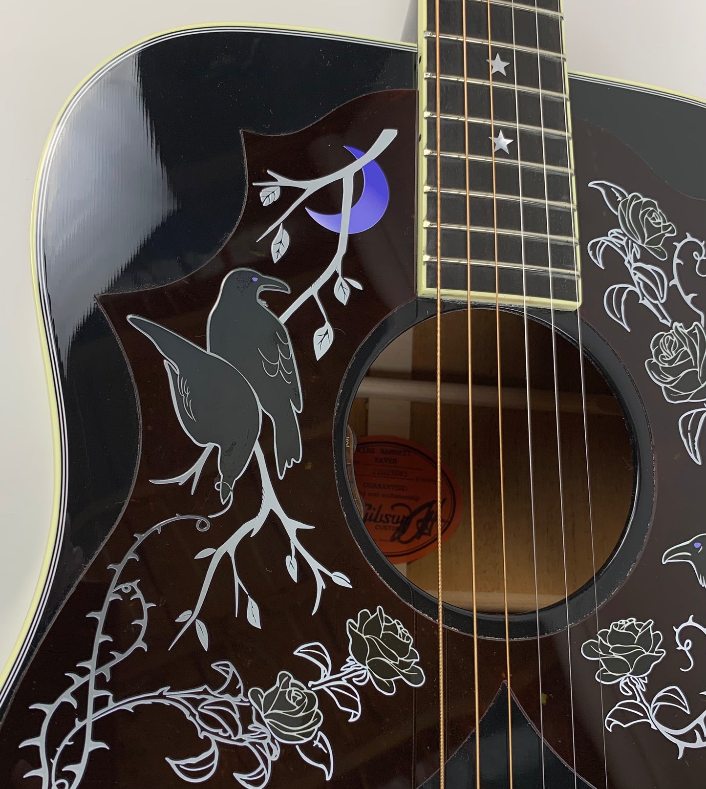 Gibson Custom Shop Montana RAVEN Kirk Hammett Ebony Acoustic Guitar SIGNED! 2025