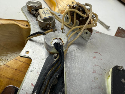 1960 Fender Stratocaster Ash Body Slab Board | Vintage Strat w Original Hard Case, Blond