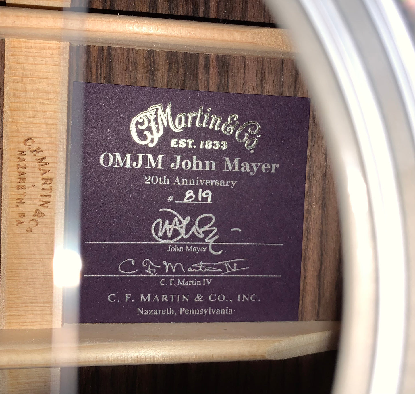 Martin 20th Anniversary OMJM John Mayer Signature Model - Grey Sunburst OM-28
