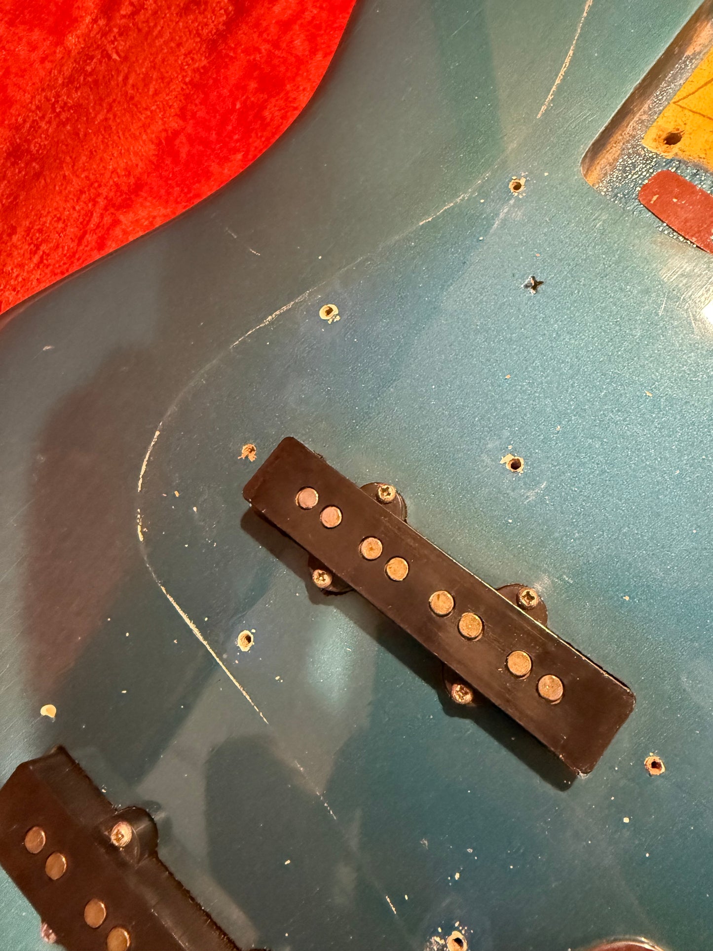 1965 Fender Jazz Bass Custom Color LAKE PLACID BLUE w Original Case L-Series, Padauk Board, BOOK PIECE!
