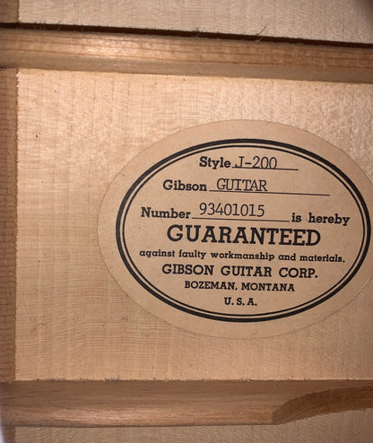 1991 Gibson Montana SJ-200 Jumbo Acoustic Electric Guitar J200 E Sunburst