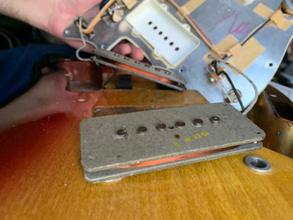 MINTY 1964 Fender Jazzmaster Sunburst | Vintage PRE-CBS, Clay Dots, Spaghetti Logo, White Case, TAGS