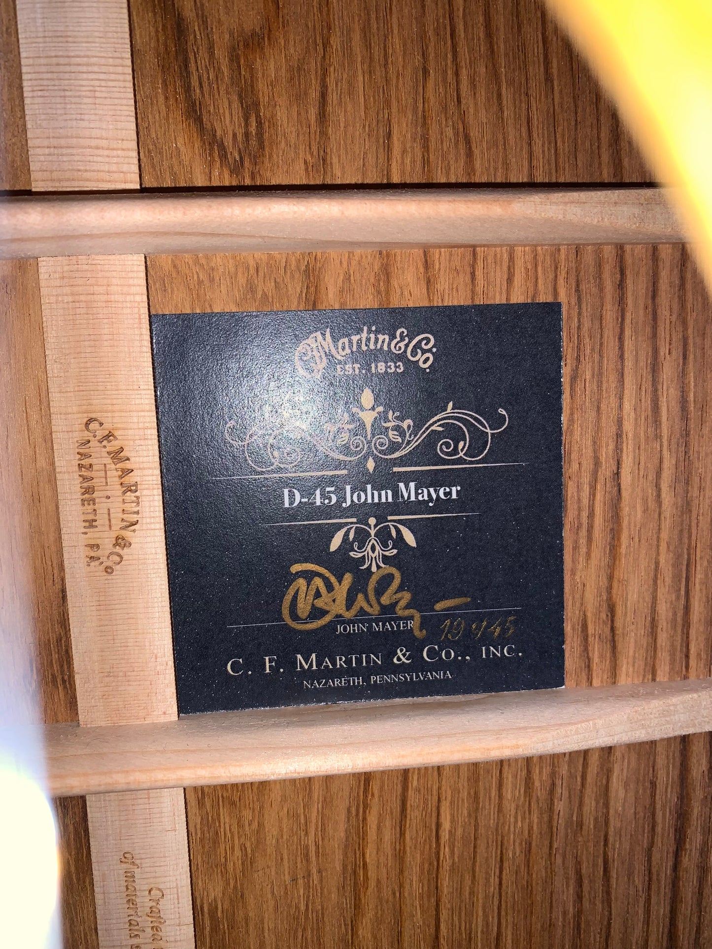 2018 Martin Custom Shop John Mayer D-45 Signature Model Signed Guatemalan Rosewood Engelmann Spruce