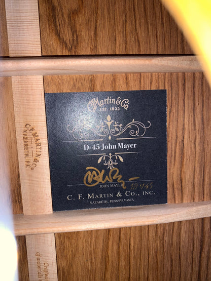 2018 Martin Custom Shop John Mayer D-45 Signature Model Signed Guatemalan Rosewood Engelmann Spruce
