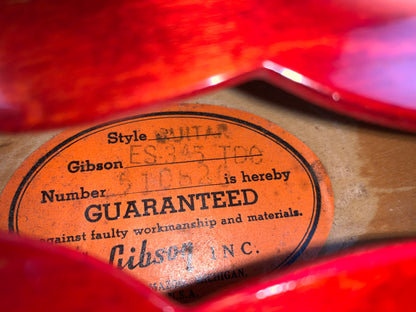 1968 Gibson ES-345 Cherry Semi-Hollow Body | Vintage Electric Guitar w Original Case ES-335 Stereo