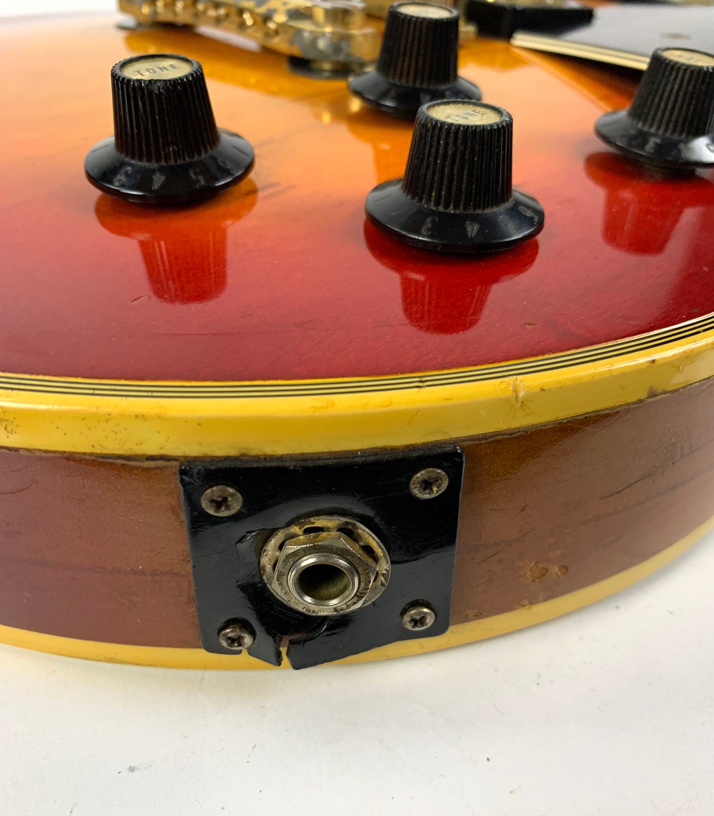 1973 Gibson Les Paul Custom Cherry Sunburst Vintage LP w Original Case Patent Sticker Humbuckers
