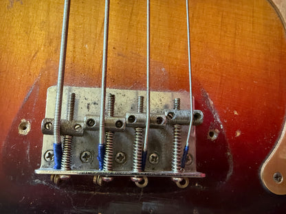 1959 Fender Precision Bass Anodized Gold Guard Sunburst 100% Original Vintage Maple Neck