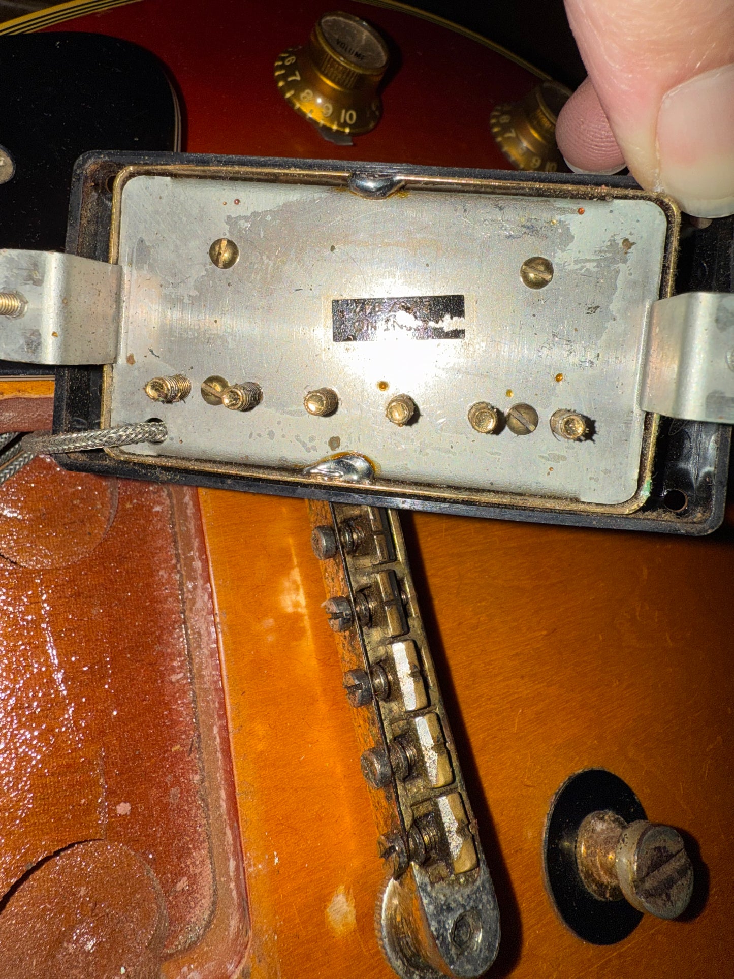 1973 Gibson Les Paul Custom Cherry Sunburst Vintage LP w Original Case Patent Sticker Humbuckers